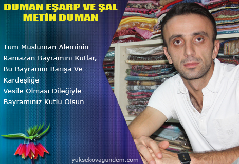 Yüksekova Bayram Mesajları 15