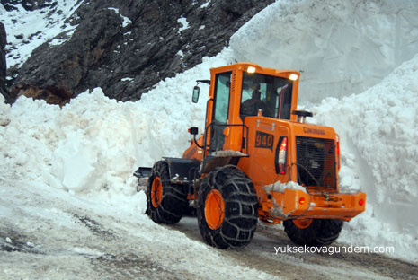 Yüksekova-Dağlıca Karayoluna Çığ Düştü 6