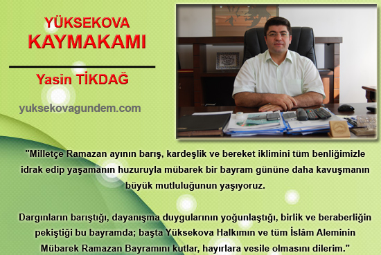 Yüksekova Ramazan Bayramı Mesajları 1