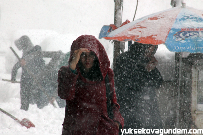 Yüksekova'da Kar Yağışı,Okullar Tatil Edildi 20