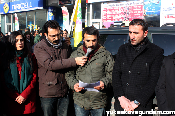Yüksekova'da Cizre Olayları Protesto Edildi 10