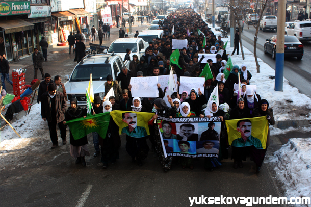 Yüksekova'da Cizre Olayları Protesto Edildi 2