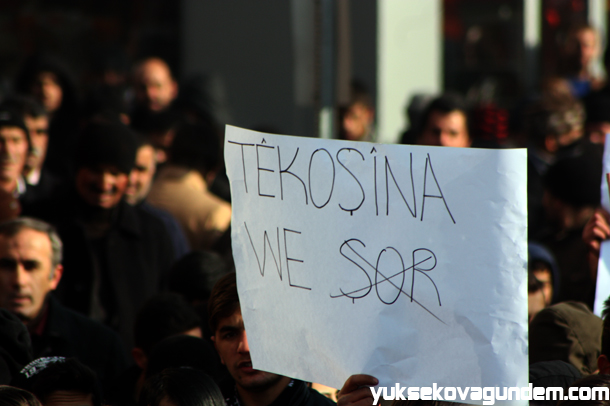 Yüksekova'da Cizre Olayları Protesto Edildi 4