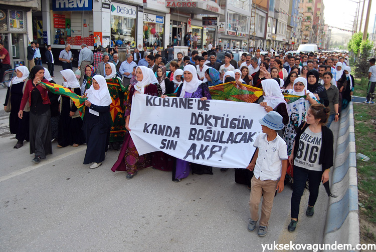 Yüksekova Kobani İçin Tek Yürek Oldu 6