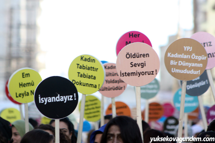 Yüksekova'da 'kadın şiddetine' karşı yürüyüş düzenlendi 11