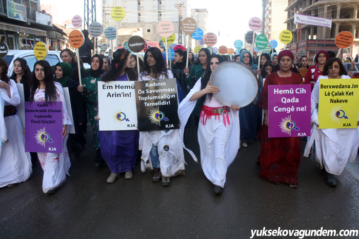 Yüksekova'da 'kadın şiddetine' karşı yürüyüş düzenlendi 13