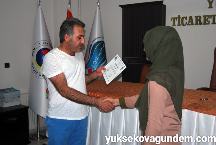 YÜTSO girişimcilik sertifikalarını dağıttı. 2