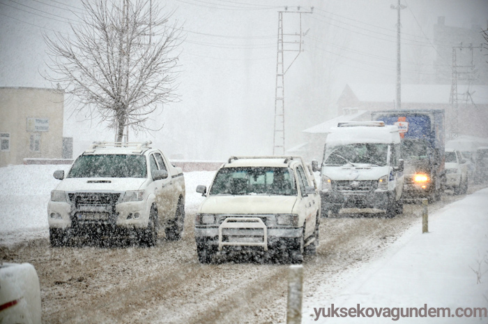 Yüksekova'da kar yağışı 1