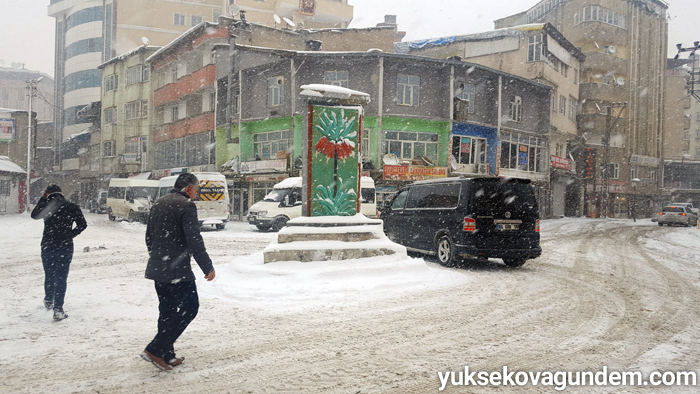 Yüksekova'da kar yağışı 6