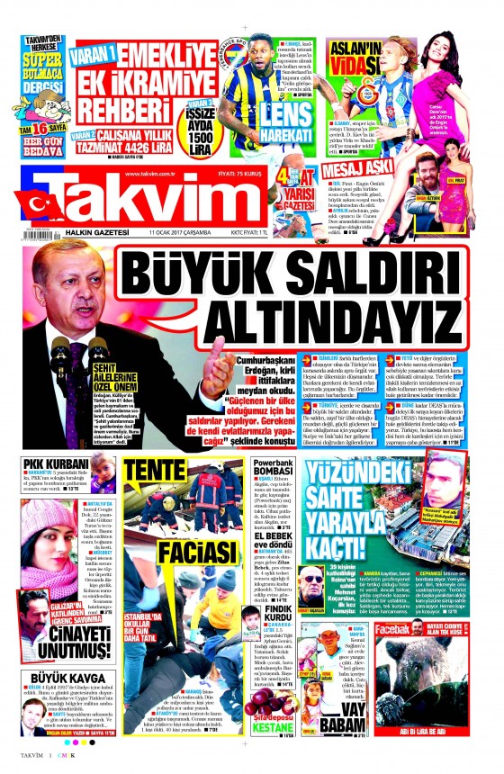 11 Ocak 2017 gazete manşetleri 13
