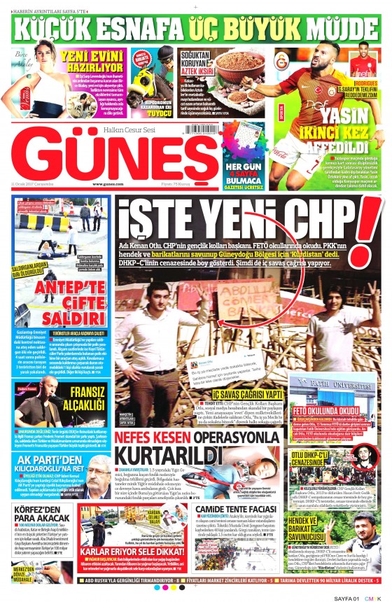 11 Ocak 2017 gazete manşetleri 5