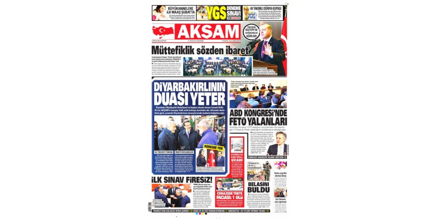 11 Ocak 2017 gazete manşetleri