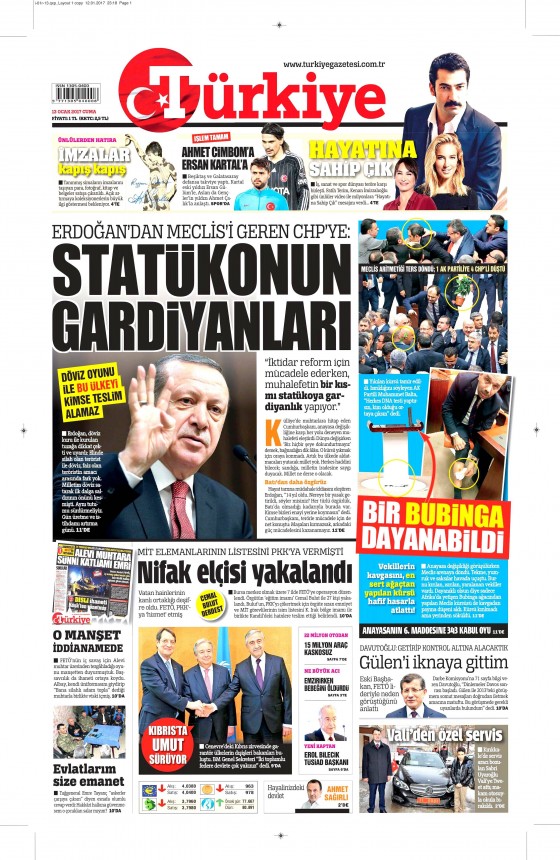 13 Ocak 2017 gazete manşetleri 14