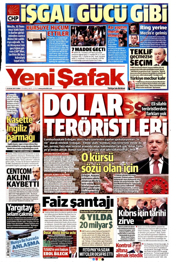 13 Ocak 2017 gazete manşetleri 19