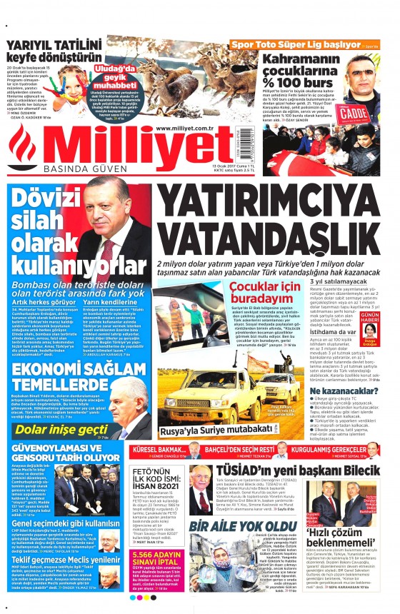 13 Ocak 2017 gazete manşetleri 7