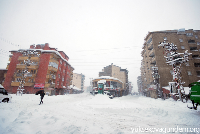 Yüksekova'da kar hayatı felç etti 13