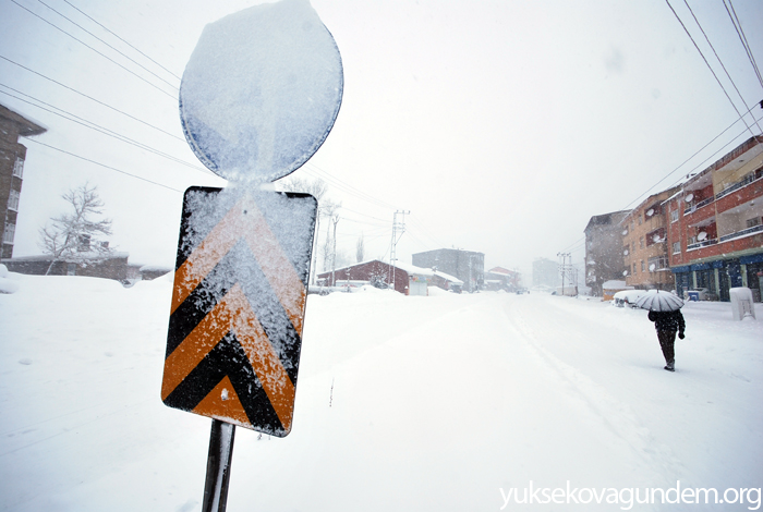 Yüksekova'da kar hayatı felç etti 2