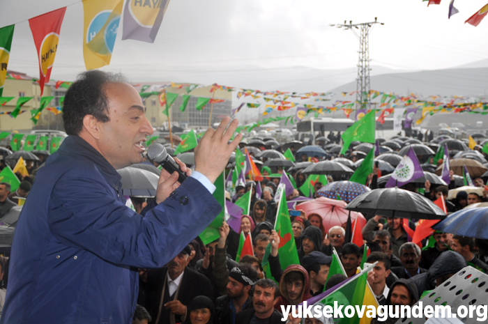 HDP ve DBP'den Yüksekova'da 'Hayır' mitingi 12