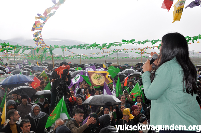 HDP ve DBP'den Yüksekova'da 'Hayır' mitingi 32