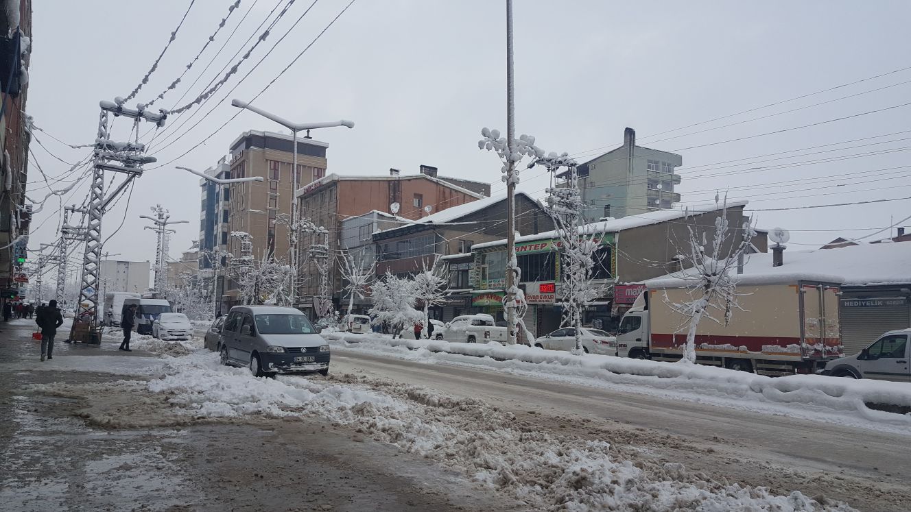 Yüksekova'da kar yağışı etkili oldu 1