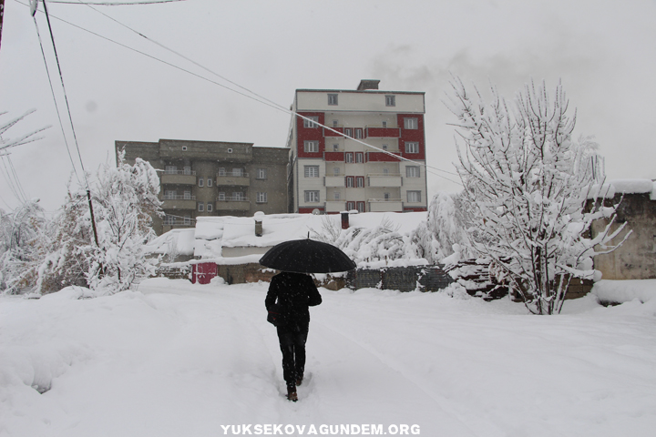 Yüksekova'da kar yağışı hayatı durma noktasına getirdi 2