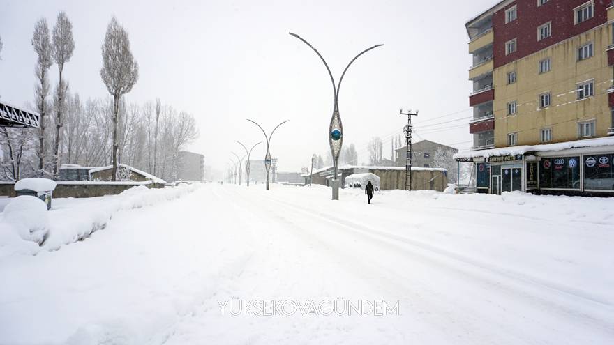 Yüksekova’da yoğun kar yağışı 1