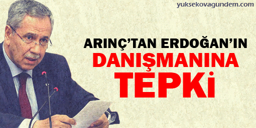 Arınç'tan Erdoğan'ın danışmanına tepki