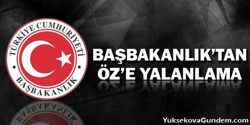 Başbakanlık'tan Öz'e yalanlama