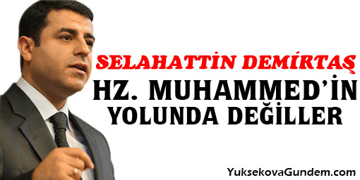 Demirtaş: Hz. Muhammed'in yolunda değiller