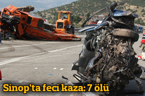 Sinop'ta feci kaza: 7 ölü