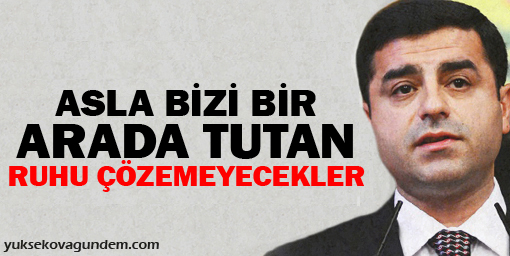 Demirtaş: Asla bizi bir arada tutan ruhu çözemeyecekler