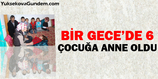 Bir gecede 6 çocuğa anne oldu
