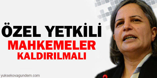 Kışanak: Özel yetkili mahkemeler derhal kaldırılmalı