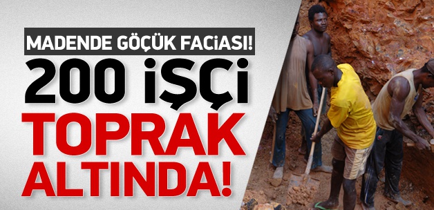 Güney Afrika'da 200 madenci göçük altında