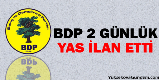 BDP 2 günlük yas ilan etti