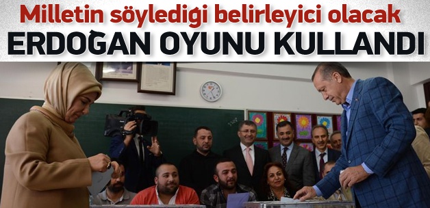 Başbakan Erdoğan Üsküdar'da oyunu kullandı