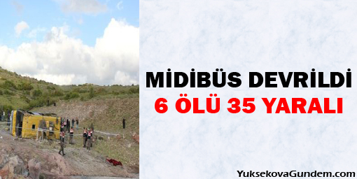 Midibüs şarampole yuvarlandı: 6 ölü