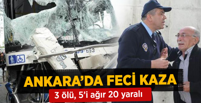 Ankara'da Trafik Kazası: 3 Ölü