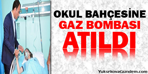 Polis, okul bahçesine gaz bombası attı