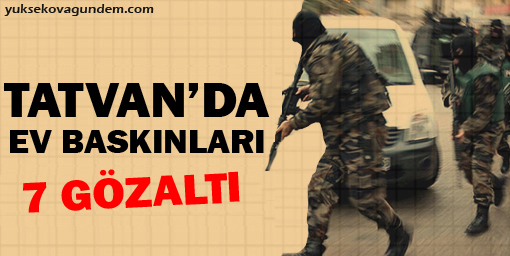 Tatvan'da ev baskınları: 7 gözaltı