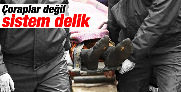 Günün karesi: Madencinin delik çorapları