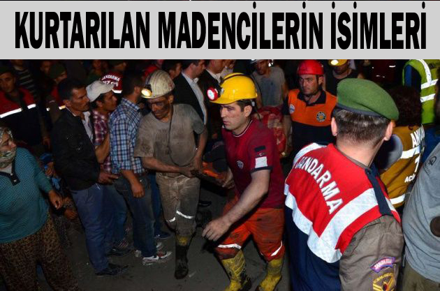 Kurtarılan Madencilerin İsimleri
