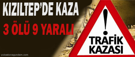 Kızıltepe'de Kaza: 3 Ölü, 9 Yaralı