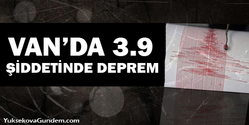 Van'da 3.9 Şiddetinde Deprem