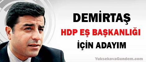 Demirtaş: HDP Eş Başkanlığı için adayım