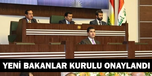 Kürdistan Bölge Hükümeti yeni Bakanlar Kurulu onaylandı