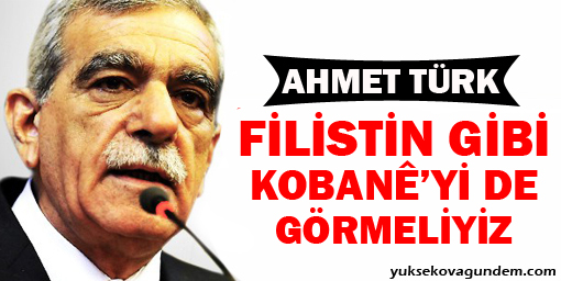 Türk: Filistin gibi Kobaniyi de görmeliyiz