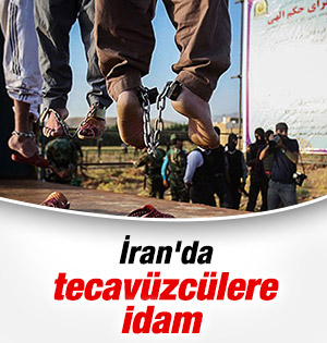 İran'da tecavüzcüler halka açık alanda idam edildi