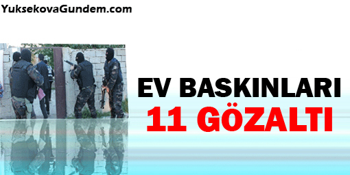 Hınıs'taki baskınlarda 11 gözaltı