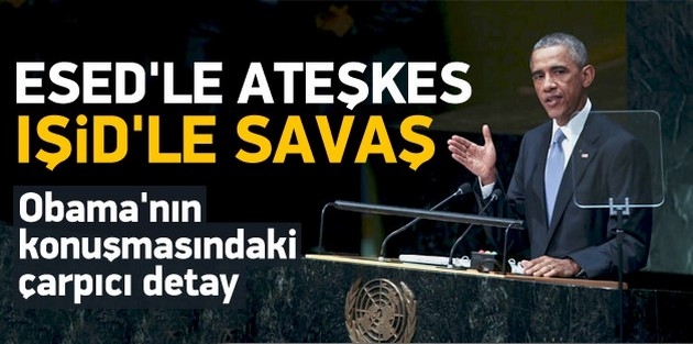 Esed ile ateşkes IŞİD ile savaş